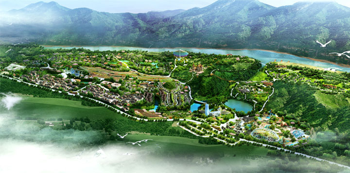 云南大峽谷溫泉規(guī)劃鳥瞰圖