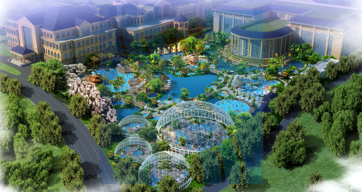 啟東海上威尼斯溫泉中心規(guī)劃效果圖