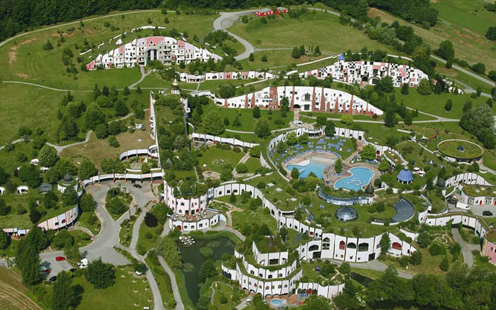 布魯茂百水溫泉酒店鳥瞰